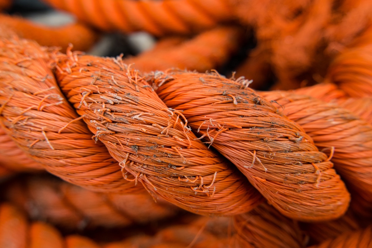 starkes Seil in Orange